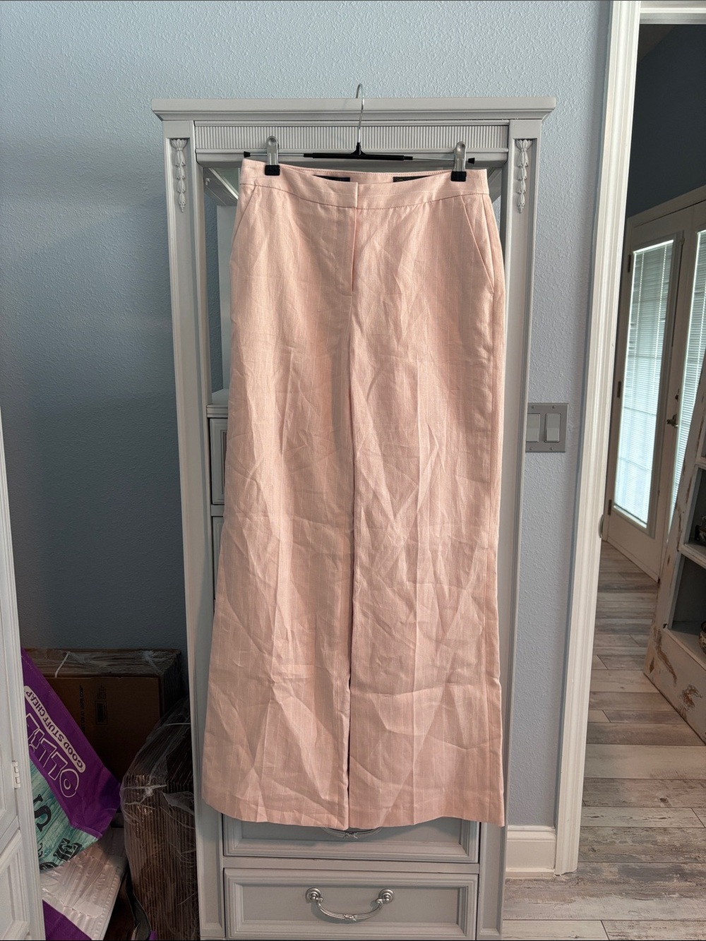 Brooks Brothers Wide-Leg Pants in Light Blush